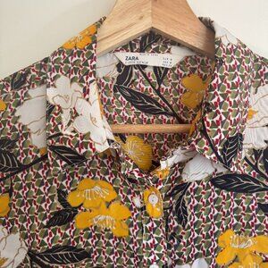 Fantastic Patterned Button Up by Zara. Size Med